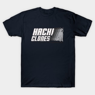 HachiClones - World's Most Loyal Dogs!  Clean Grey Design T-Shirt